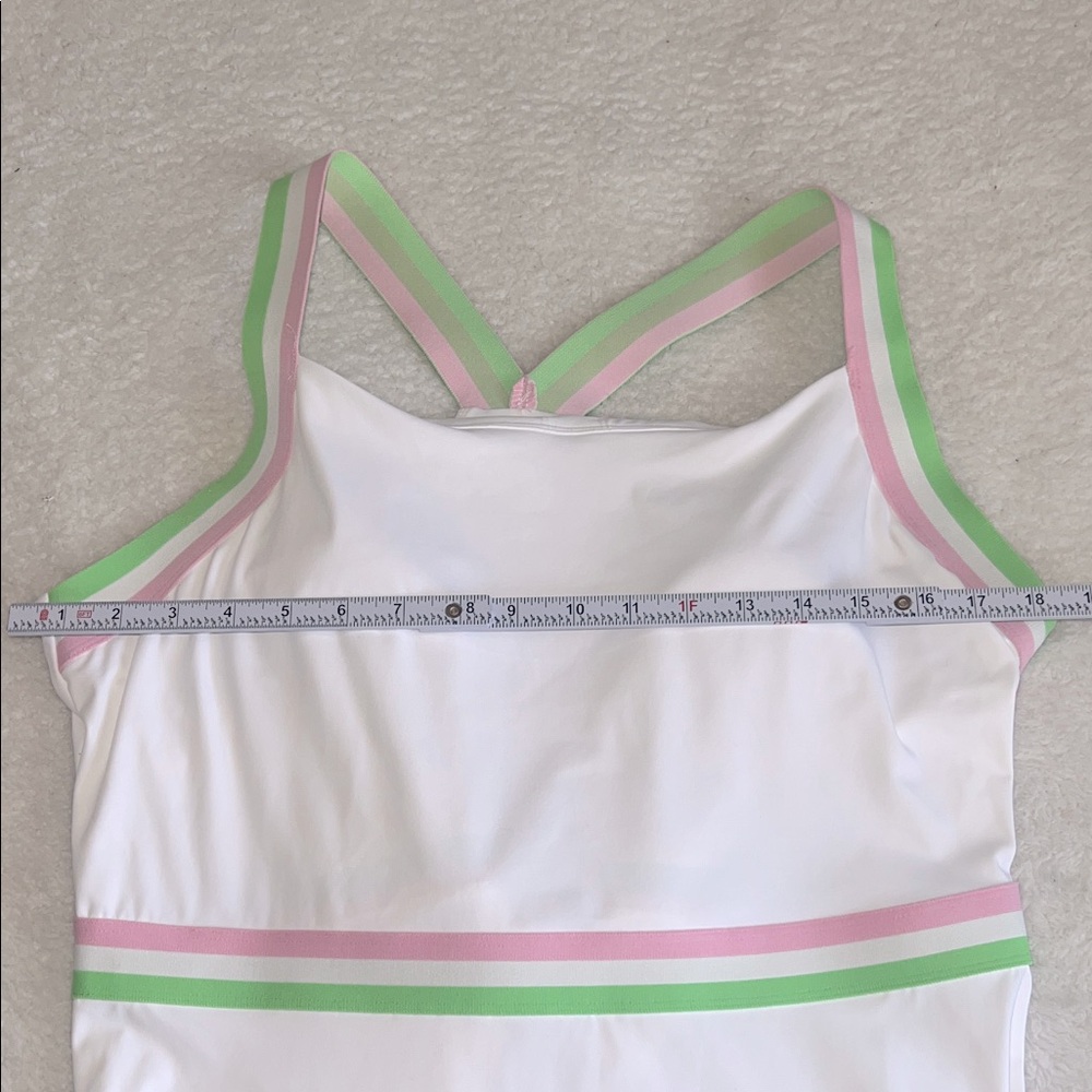 Lilly Pulitzer “Lollo” Luxletic Active Dress Resort White Pink Trim Size XL NWT - Picture 3 of 10